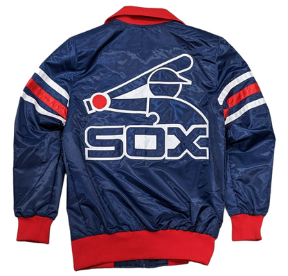 Chaqueta universitaria Starter azul marino para hombre de los Chicago White Sox The Captain II, colección Cooperstown