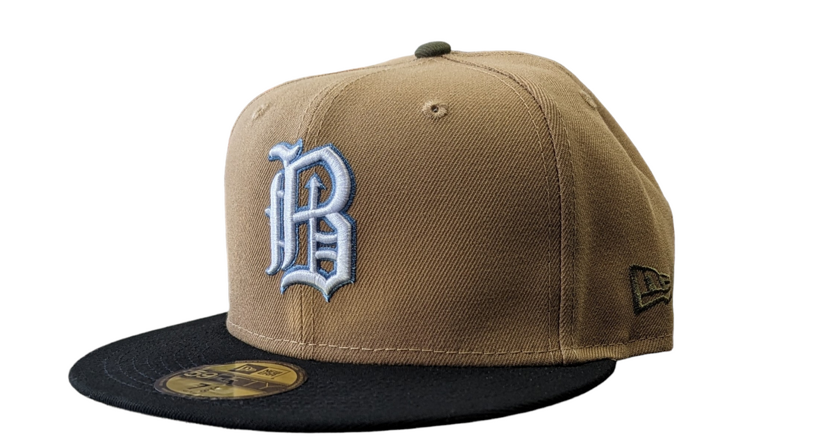 Gorra ajustada 59FIFTY Birmingham Barons "Biff" New Era Southern League caqui/negro/oliva