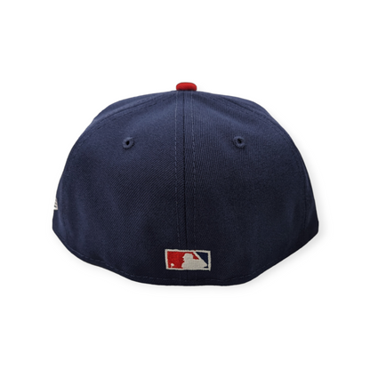 Gorra ajustada 59FIFTY clásica de la colección Cooperstown de los Chicago White Sox 1987 en azul marino/rojo
