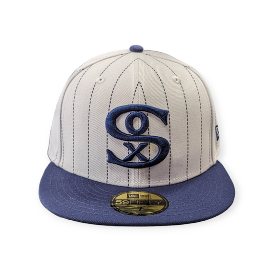 Gorra ajustada 59FIFTY Chicago White Sox 1917 New Era Cooperstown Classics en blanco/azul marino