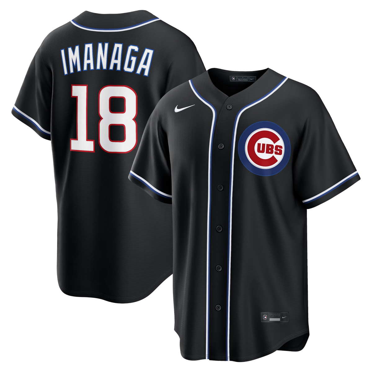 Camiseta réplica Nike Shota Imanaga de los Chicago Cubs en negro carbón para hombre