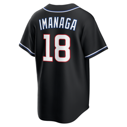 Camiseta réplica Nike Shota Imanaga de los Chicago Cubs en negro carbón para hombre