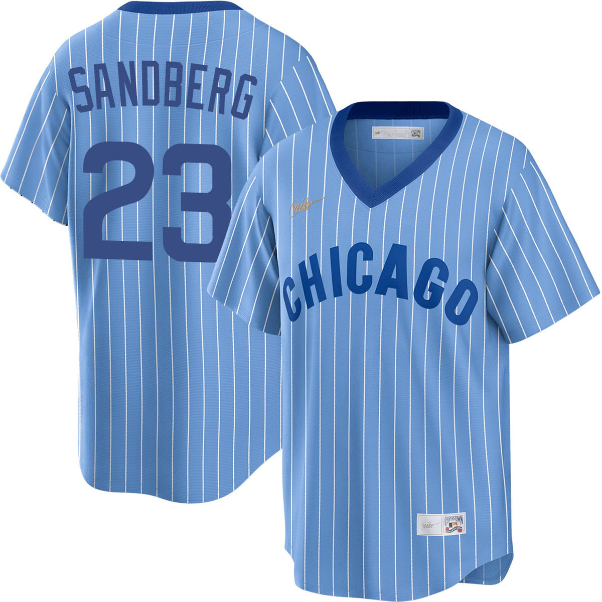 Men's Ryne Sandberg Chicago Cubs Cooperstown Powder Blue 1982 NIKE Replica Jersey