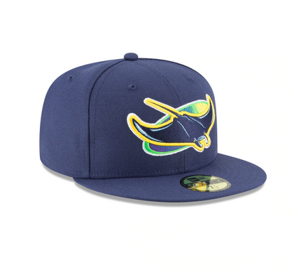 Men's Tampa Bay Rays New Era Navy Game Authentic Collection Alternate On-Field 59FIFTY Fitted Hat