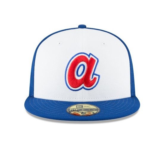 Men's Atlanta Braves Cooperstown Collection White/Royal 59Fifty Fitted Hat