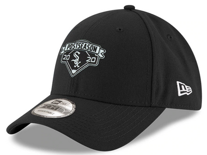 Gorra ajustable 9FORTY New Era negra de los Chicago White Sox de 2020, edición Postseason Locker Room, para hombre