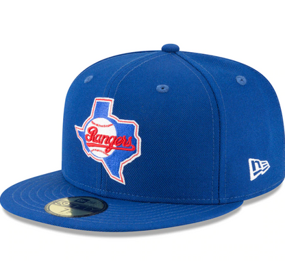 Men's Texas Rangers New Era Blue Cooperstown Collection Wool 59FIFTY Fitted Hat