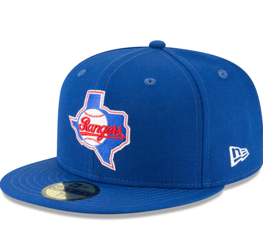 Men's Texas Rangers New Era Blue Cooperstown Collection Wool 59FIFTY Fitted Hat