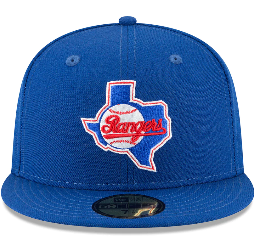 Men's Texas Rangers New Era Blue Cooperstown Collection Wool 59FIFTY Fitted Hat