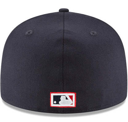 Men's Cleveland Guardians New Era Navy Cooperstown Collection Wool 59FIFTY Fitted Hat