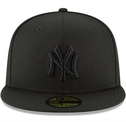 New York Yankees Tonal Black On Black 59Fifty Fitted Hat