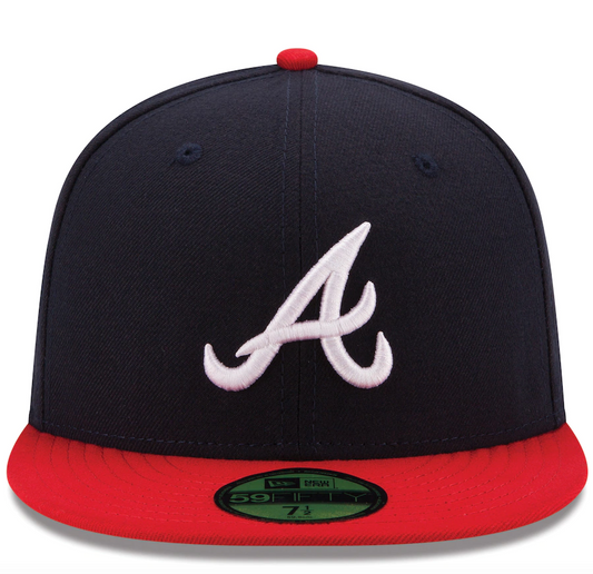 Men's Atlanta Braves New Era Navy/Red Home Authentic Collection On-Field 59FIFTY Fitted Hat