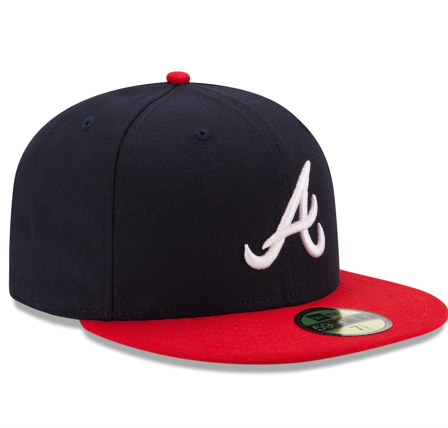 Men's Atlanta Braves New Era Navy/Red Home Authentic Collection On-Field 59FIFTY Fitted Hat
