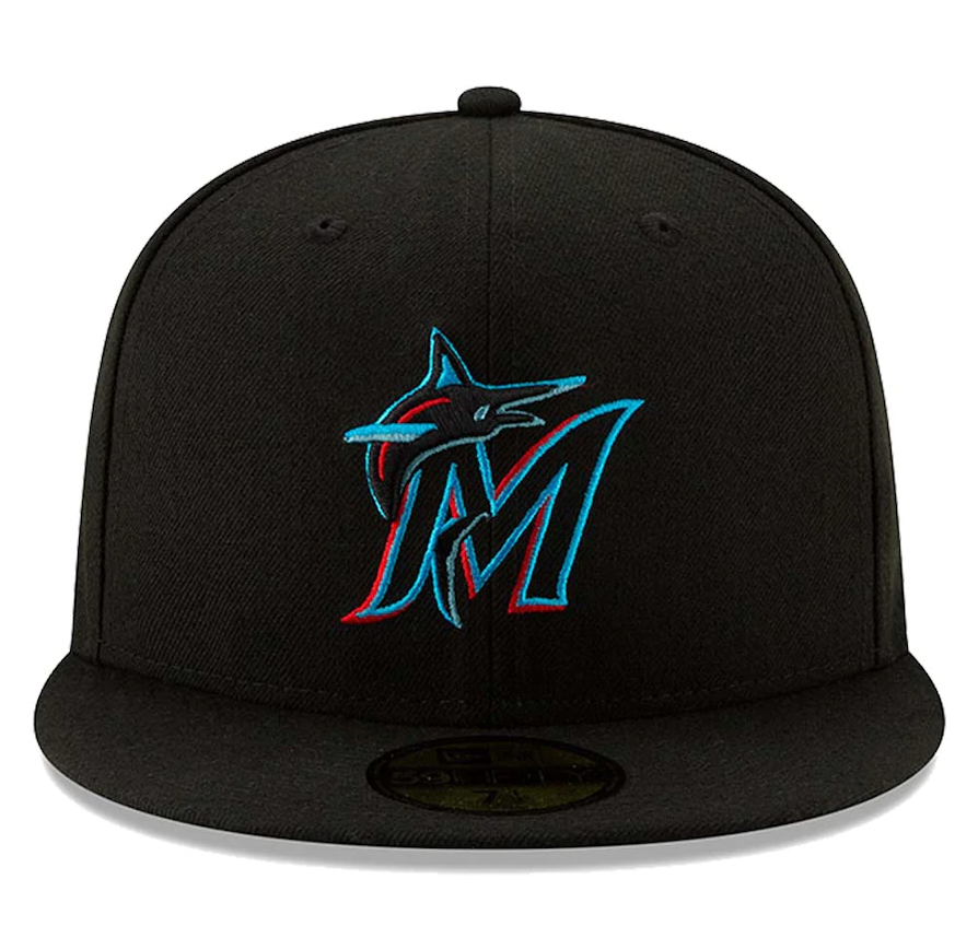 Men's Miami Marlins New Era Black Authentic Collection On-Field 59FIFTY Fitted Hat