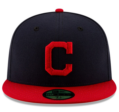 Men's Cleveland Guardians New Era Navy/Red Home Authentic Collection On-Field 59FIFTY Fitted Hat