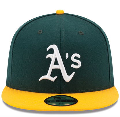 Men's Athletics New Era Green/Yellow Home Authentic Collection On-Field 59FIFTY Fitted Hat