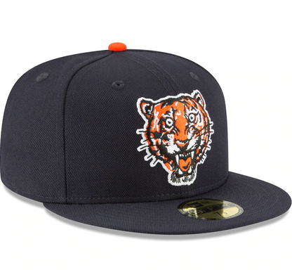 Men's Detroit Tigers New Era Navy Cooperstown Collection Wool 59FIFTY Fitted Hat
