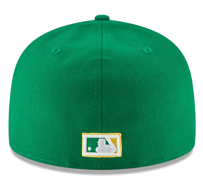 Men's Oakland Athletics New Era Green Cooperstown Collection Wool 59FIFTY Fitted Hat