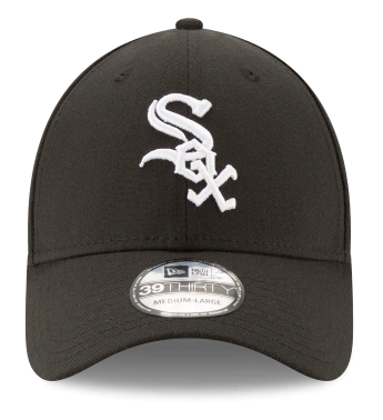 Junior Chicago White Sox New Era Black Team Classic 39THIRTY Flex Hat