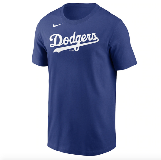 Camiseta Nike para hombre de Mookie Betts de los Dodgers de Los Ángeles con nombre y número – Azul real