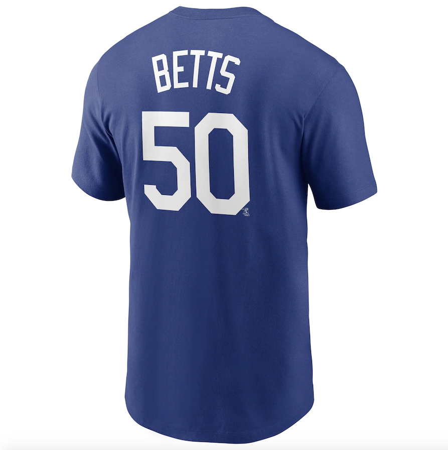 Men's Mookie Betts Los Angeles Dodgers Nike Name & Number T-Shirt – Royal