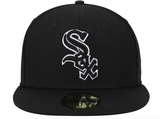 Gorra ajustada negra New Era 59Fifty B-Dub de los Chicago White Sox para hombre