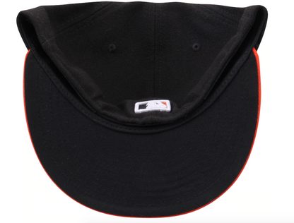 Men's Baltimore Orioles New Era White/Orange Home Authentic Collection On-Field 59FIFTY Fitted Hat