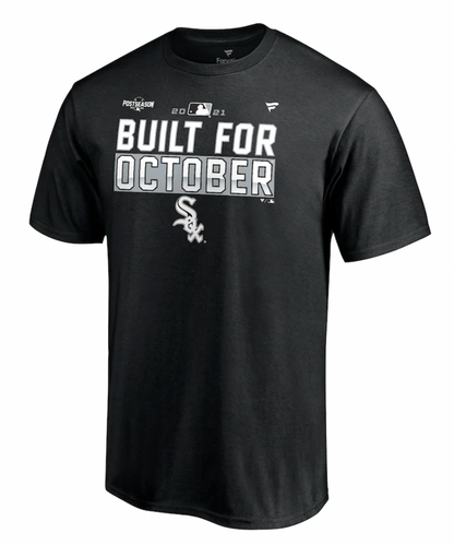 Men's Chicago White Sox Fanatics Branded Black 2021 Postseason Locker Room T-Shirt