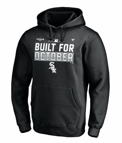 Men's Chicago White Sox Fanatics Branded Black 2021 Postseason Locker Room Pullover Hoodie