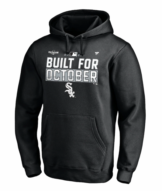 Men's Chicago White Sox Fanatics Branded Black 2021 Postseason Locker Room Pullover Hoodie