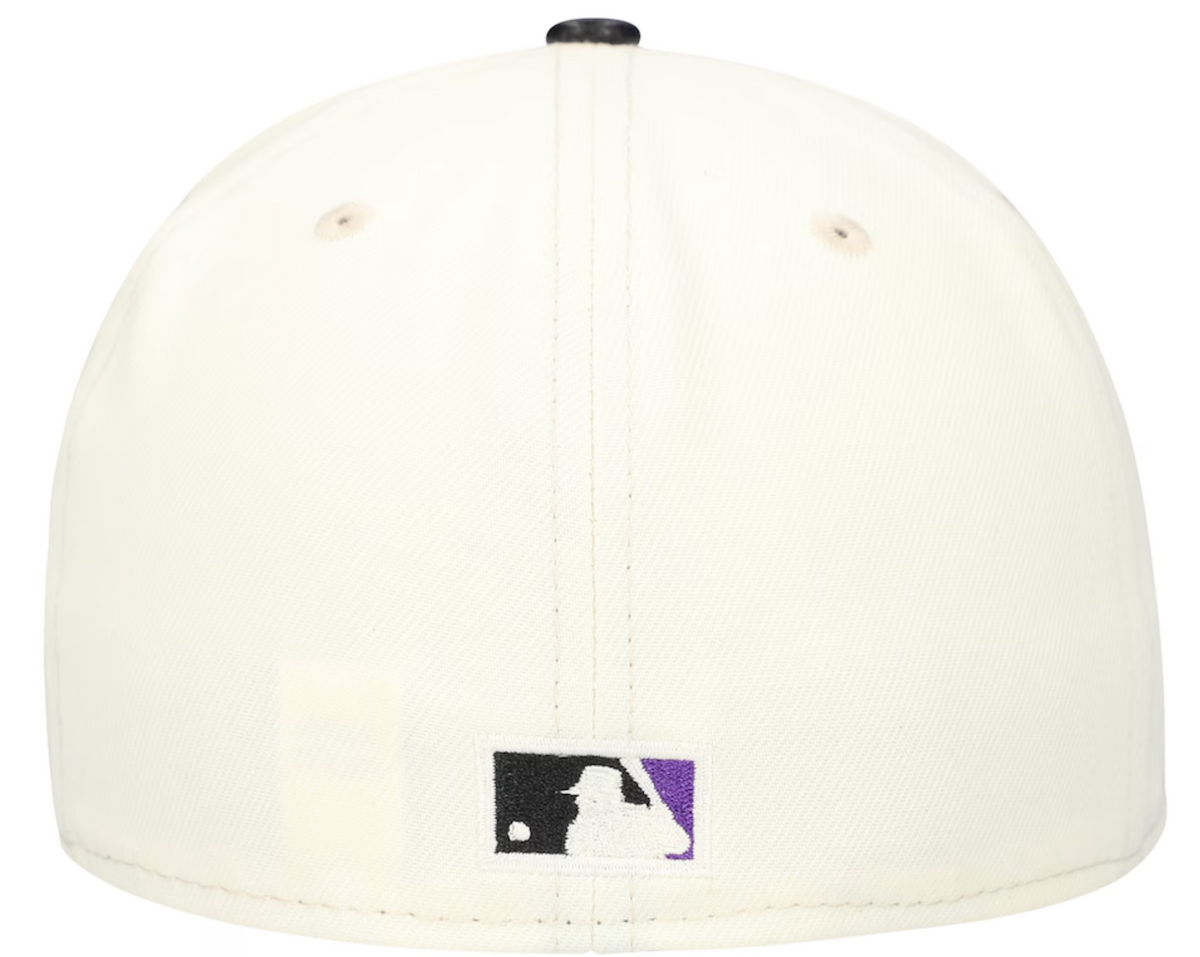 Tampa Bay Devil Rays Cooperstown Collection Cream/Black Leather Visor New Era 59FIFTY Fitted Hat