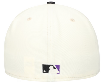 Tampa Bay Devil Rays Cooperstown Collection Cream/Black Leather Visor New Era 59FIFTY Fitted Hat