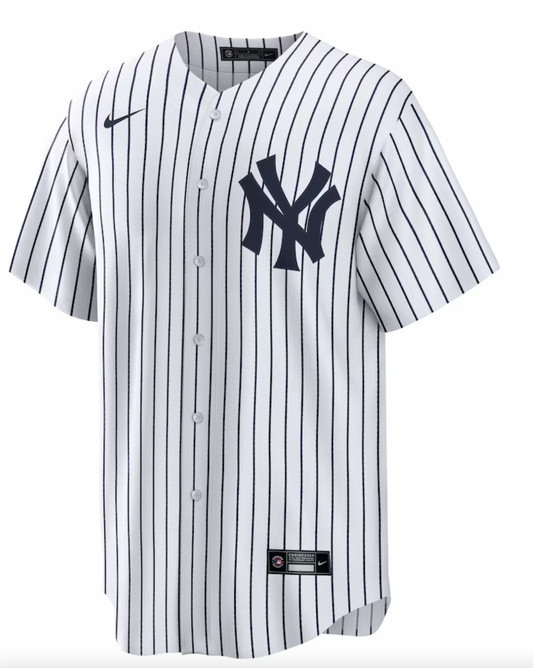Camiseta oficial réplica de jugador Nike Anthony Volpe para hombre, blanca de los New York Yankees de local, con nombre y número