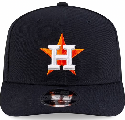 Gorra ajustable New Era Player Replica 9SEVENTY Stretch Snap de los Houston Astros en azul marino