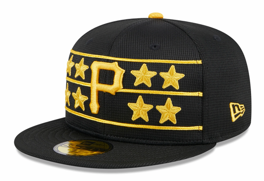 Men's Pittsburgh Pirates New Era Black 2024 Batting Practice 59FIFTY Fitted Hat