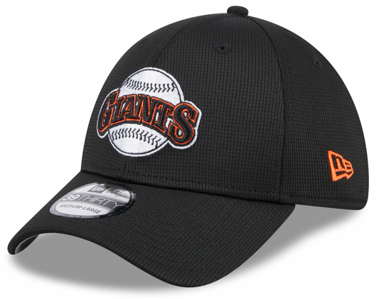 Men's San Francisco Giants New Era 2024 Batting Practice Black 39THIRTY Flex-Fit Hat