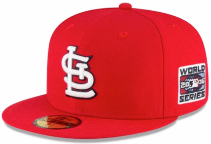 Gorra ajustada de lana 59FIFTY New Era de los Cardenales de San Luis de la Serie Mundial de 2006 - Roja