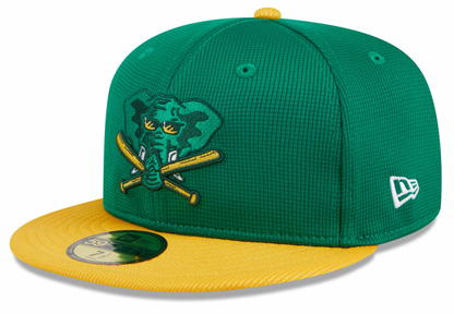 Men's Oakland Athletics New Era Green 2024 Batting Practice 59FIFTY Fitted Hat