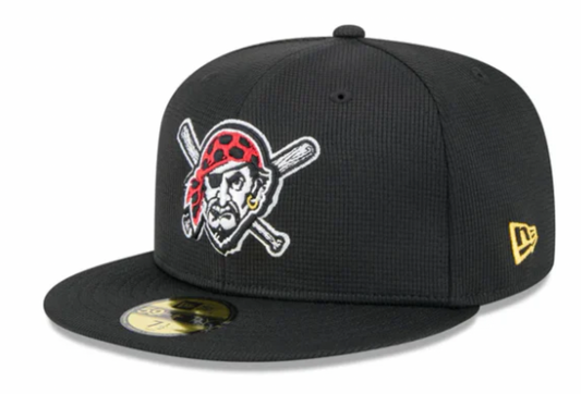 Pittsburgh Pirates New Era Black 2025 Spring Training 59FIFTY Fitted Hat