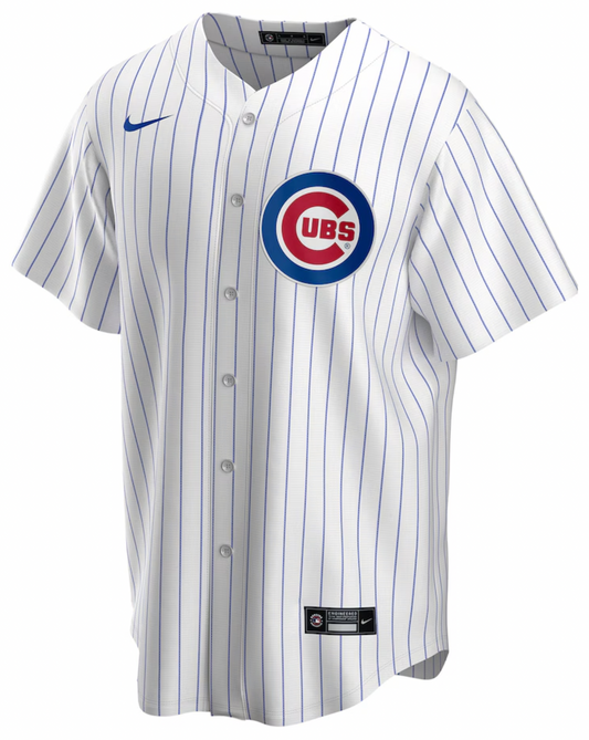 Camiseta réplica de local blanca de sarga premium NIKE Leon Durham de los Chicago Cubs para hombre