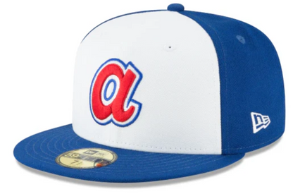 Men's Atlanta Braves Cooperstown Collection White/Royal 59Fifty Fitted Hat