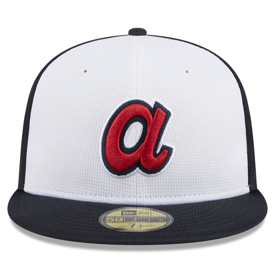 Men's Atlanta Braves New Era White 2024 Batting Practice 59FIFTY Fitted Hat