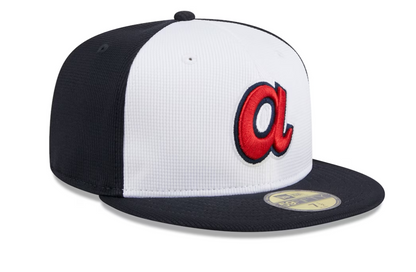 Men's Atlanta Braves New Era White 2024 Batting Practice 59FIFTY Fitted Hat