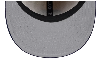Gorra ajustada 59FIFTY New Era de práctica de bateo de los Houston Astros 2024 en azul marino para hombre