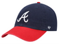 Men's Atlanta Braves Navy/Red Clean Up Adjustable Hat By '47 Brand