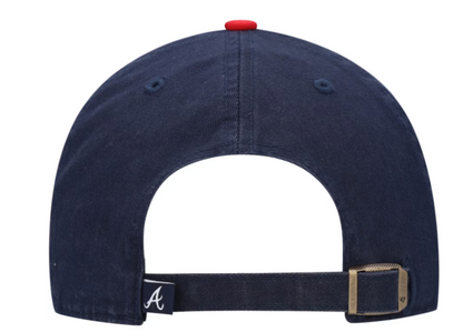 Men's Atlanta Braves Navy/Red Clean Up Adjustable Hat By '47 Brand