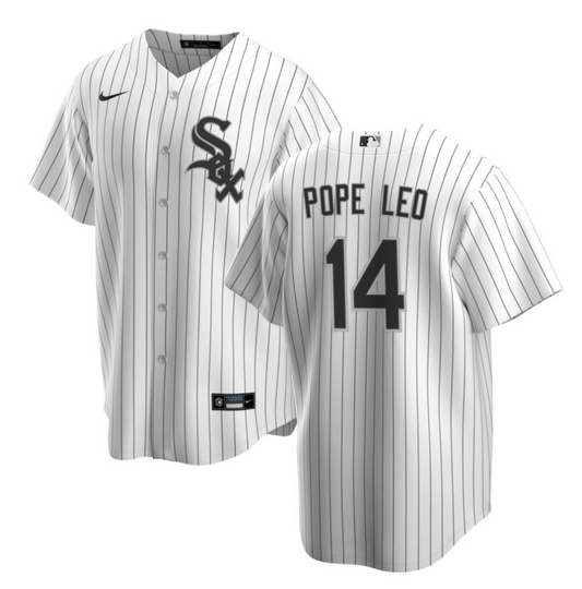 Pope Leo #14 Chicago White Sox NIKE Replica Men's Home Premium Twill Jersey