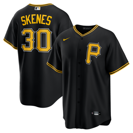 Men's Paul Skenes Pittsburgh Pirates Nike Black Alternate Replica Team Jersey