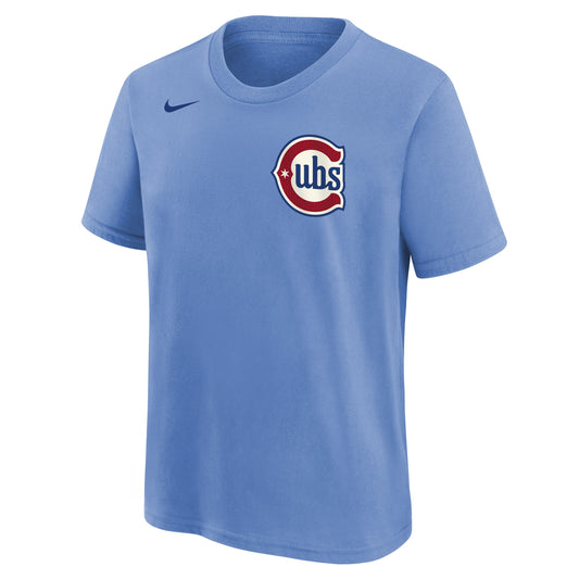 Camiseta juvenil de los Chicago Cubs Pete Crow-Armstrong Blues, segunda uniforme alternativo, Nike FUSE con nombre y número