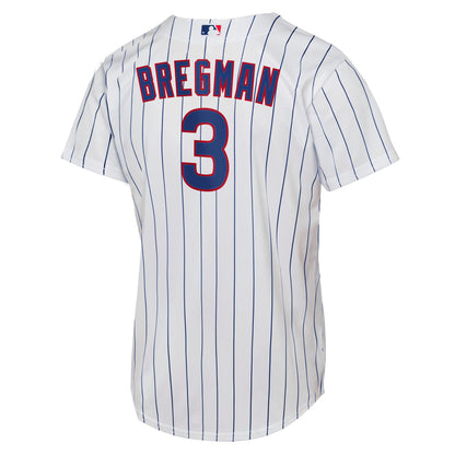 Youth Chicago Cubs Alex Bregman White Home Baseline Replica Jersey